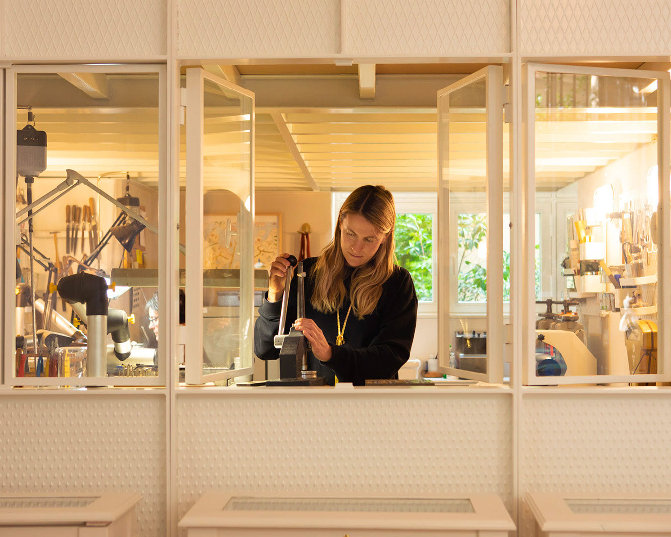 Giulia Tamburini in her jewellery studio