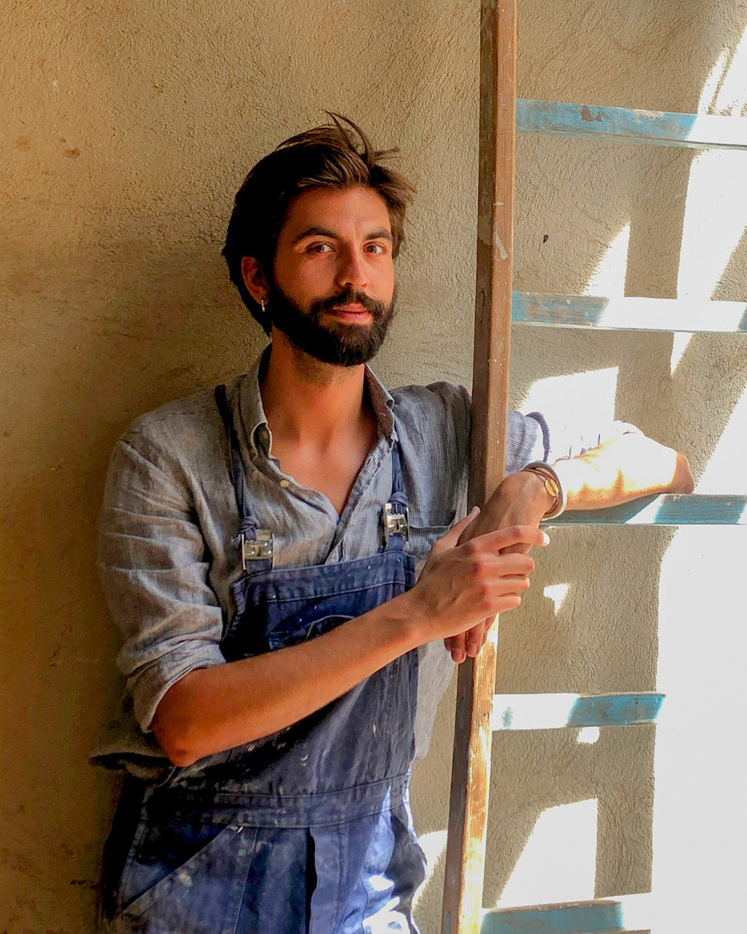 Samuele Perraro in his studio