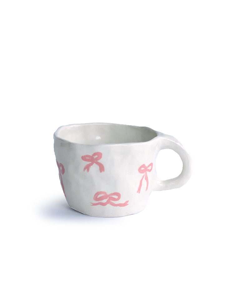 Bow Mug handmade ceramic
