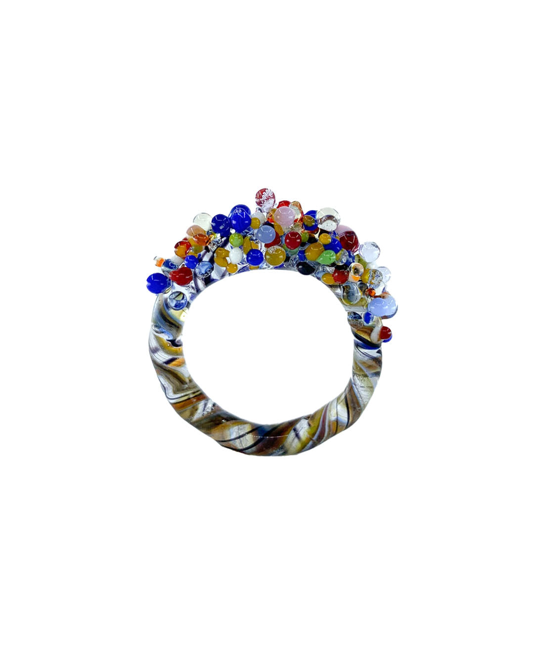 Handmade murano glass art ring - Huang Xiaozhe