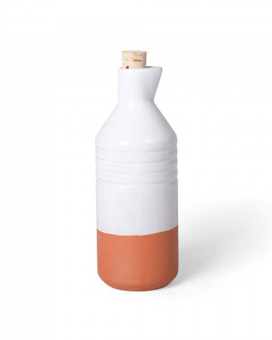 Glazed clay bottle