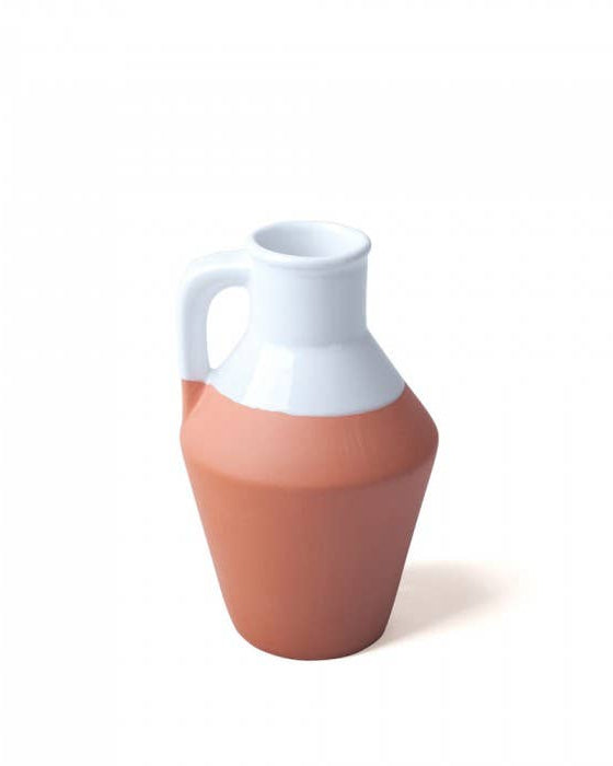 Glazed earthenware vase
