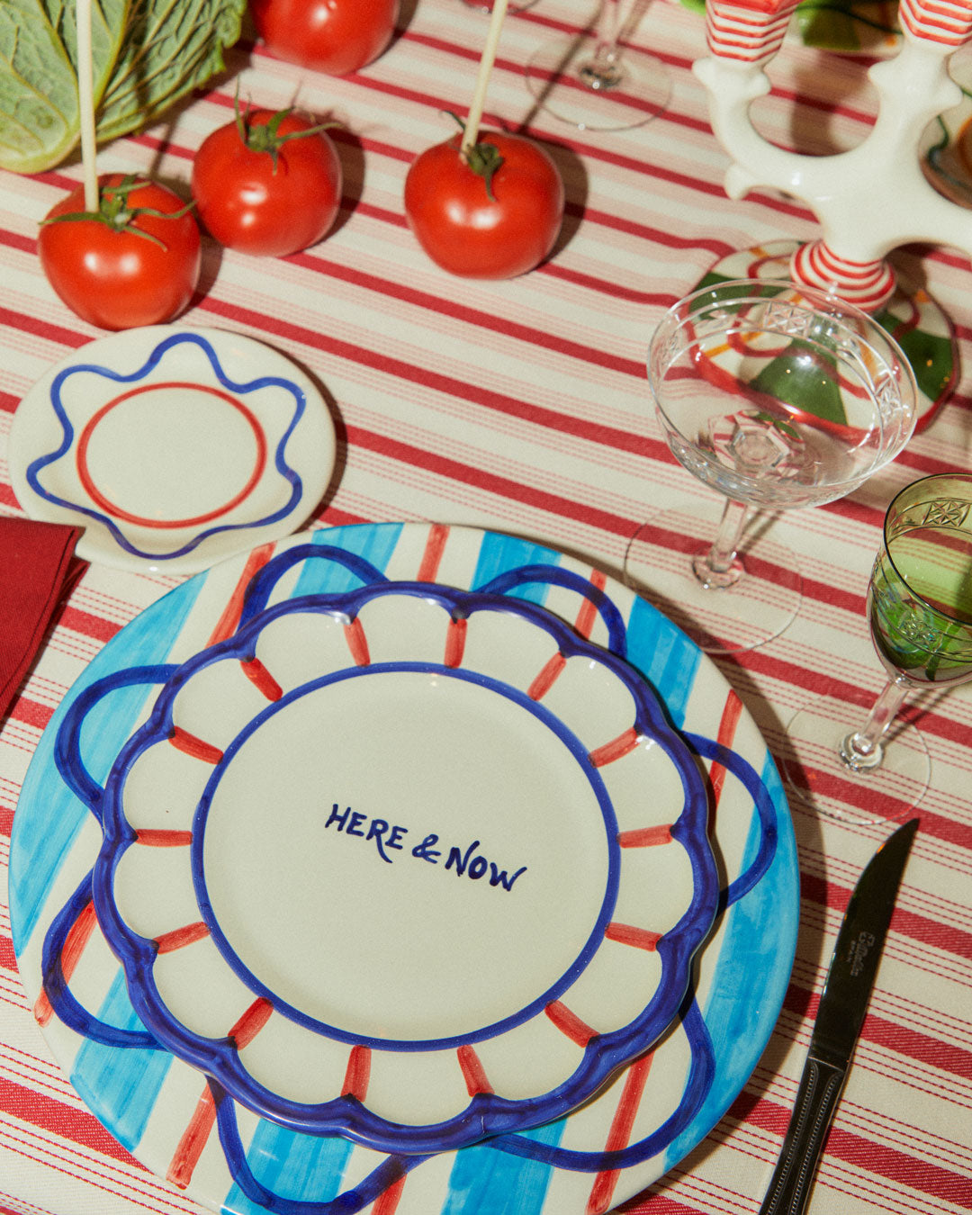 Artisanal Plate handcrafted handpainted handmade kitchenware tableware