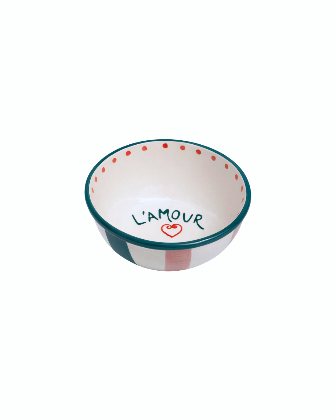 L’amour cereal bowl pink & green