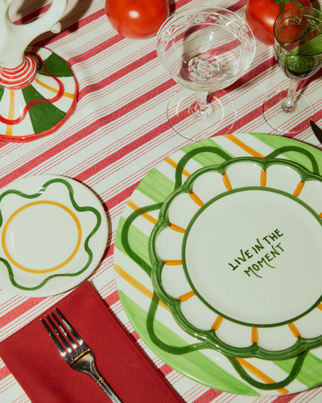 Artisanal Plate handcrafted handpainted handmade kitchenware tableware