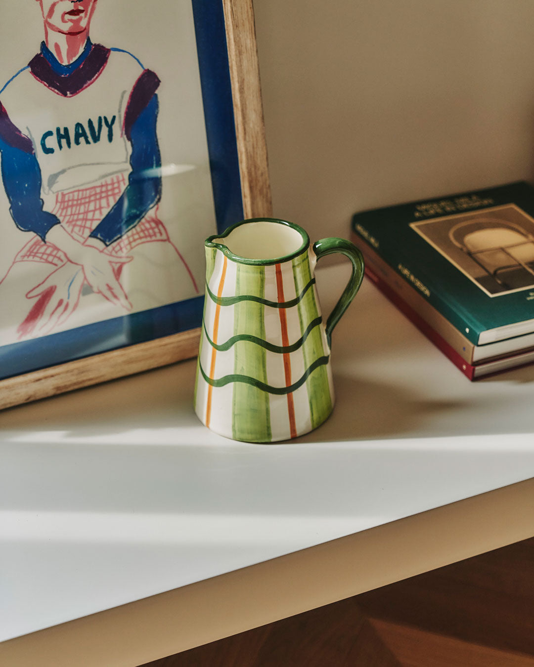 Artisanal Jug handcrafted handpainted handmade kitchenware tableware
