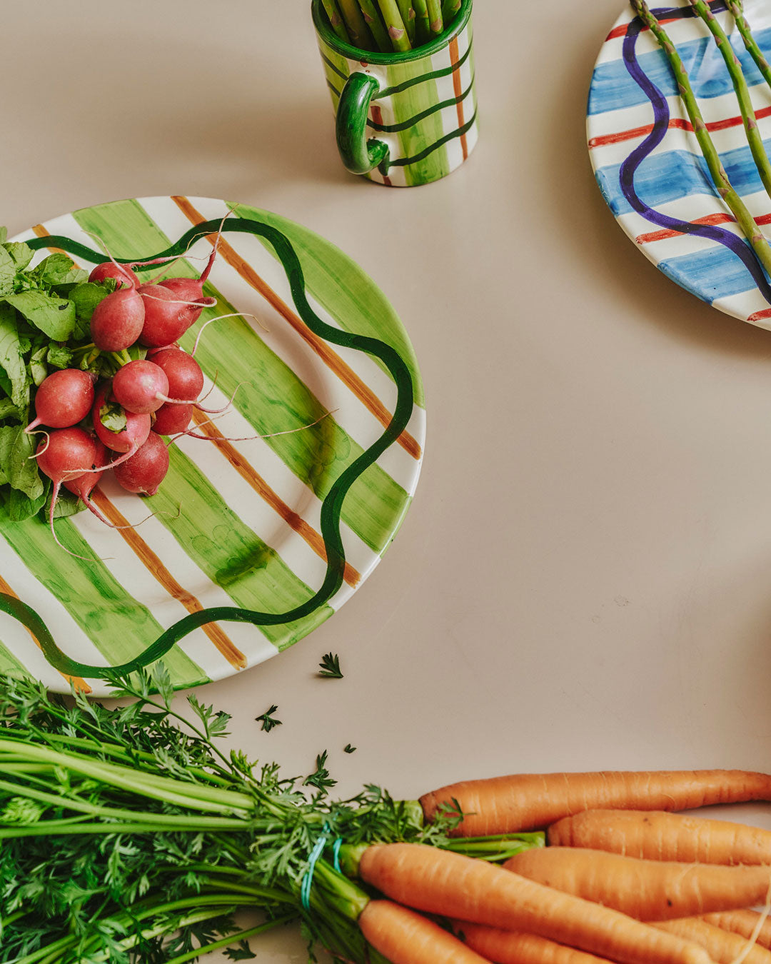 Artisanal Plate handcrafted handpainted handmade kitchenware tableware