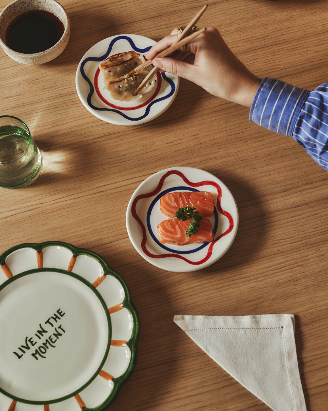 Artisanal Plate handcrafted handpainted handmade kitchenware tableware