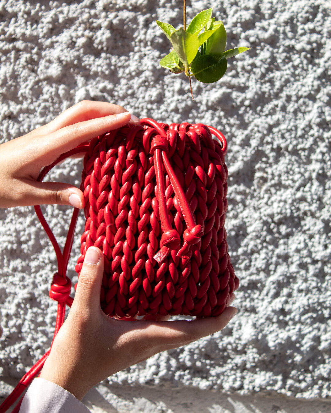 Handwoven leather bag - AGG Studio