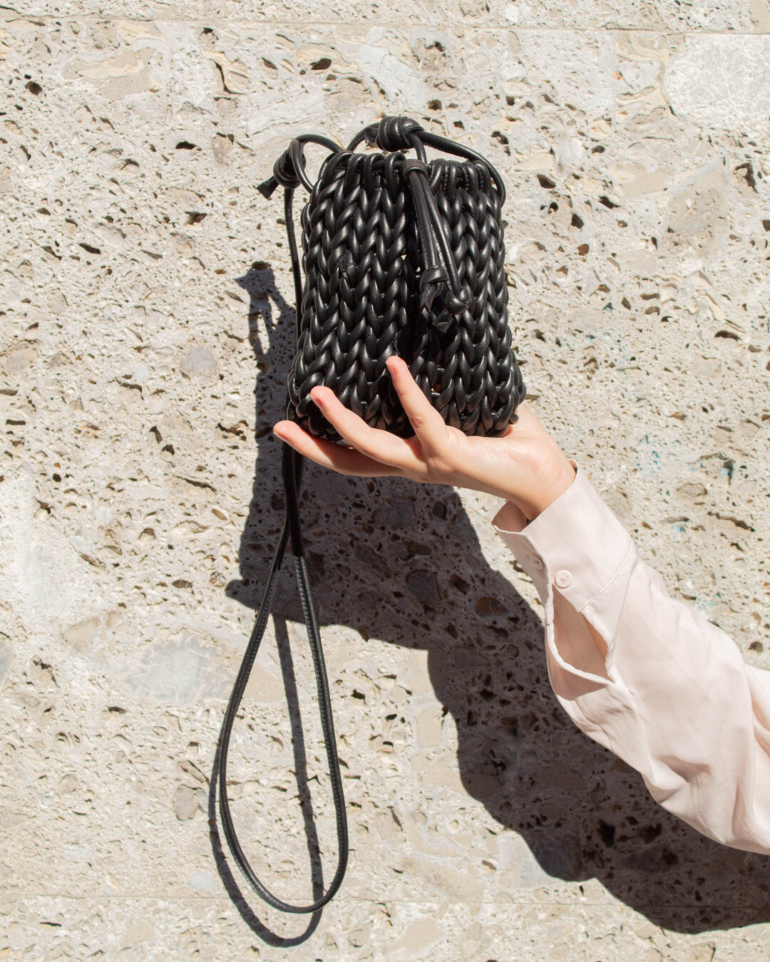 Handwoven leather bag - AGG Studio