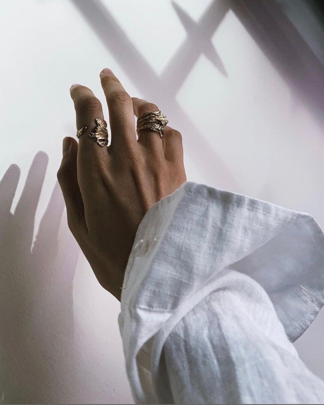 Handmade organic shape adjustable ring - Cris Maria Jewelry