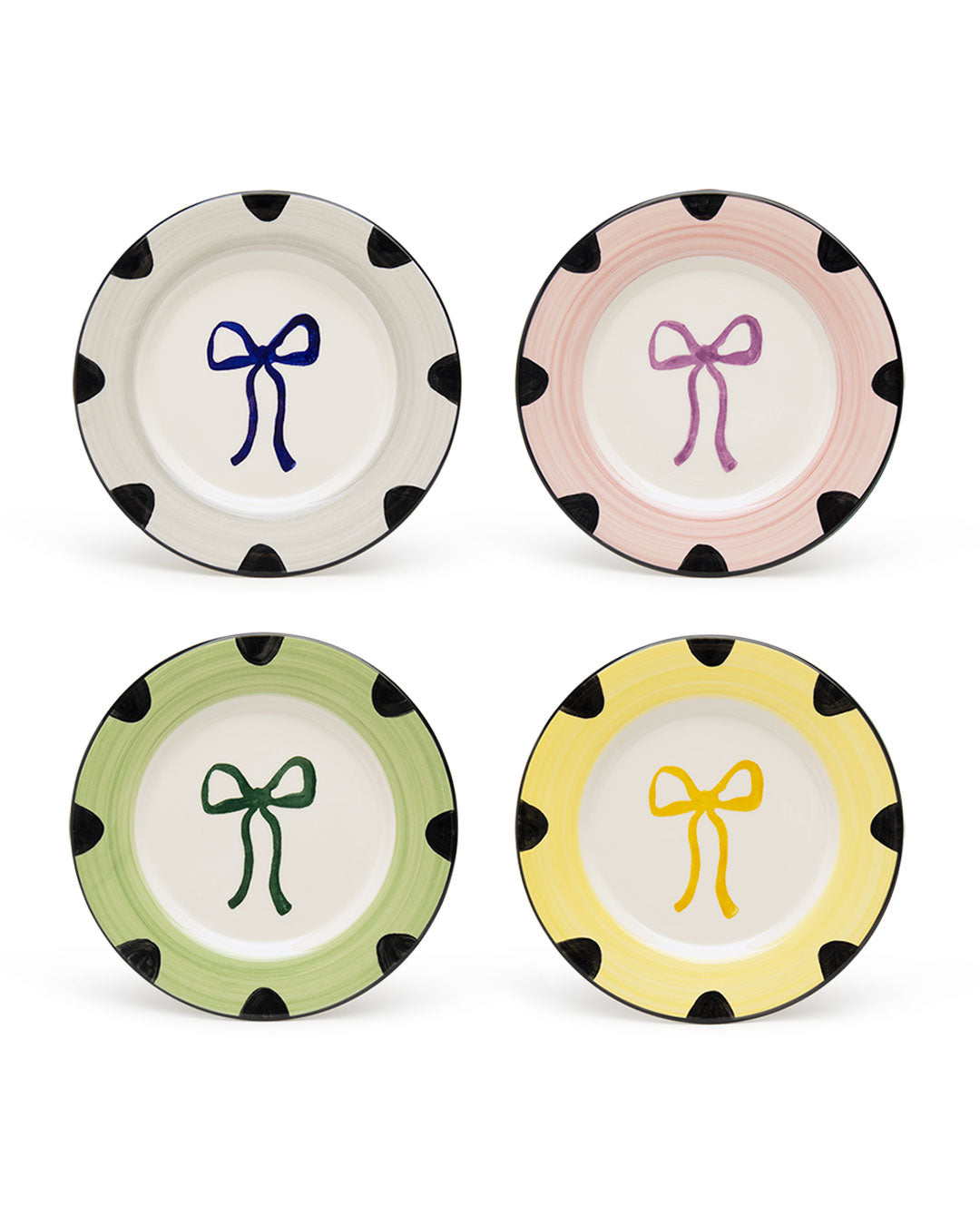 Bow Dessert plate MIX - Set of 4 (-10%)