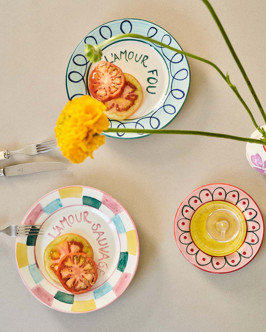 "L’amour" collection dessert plates MIX - Set of 4 (-25%)