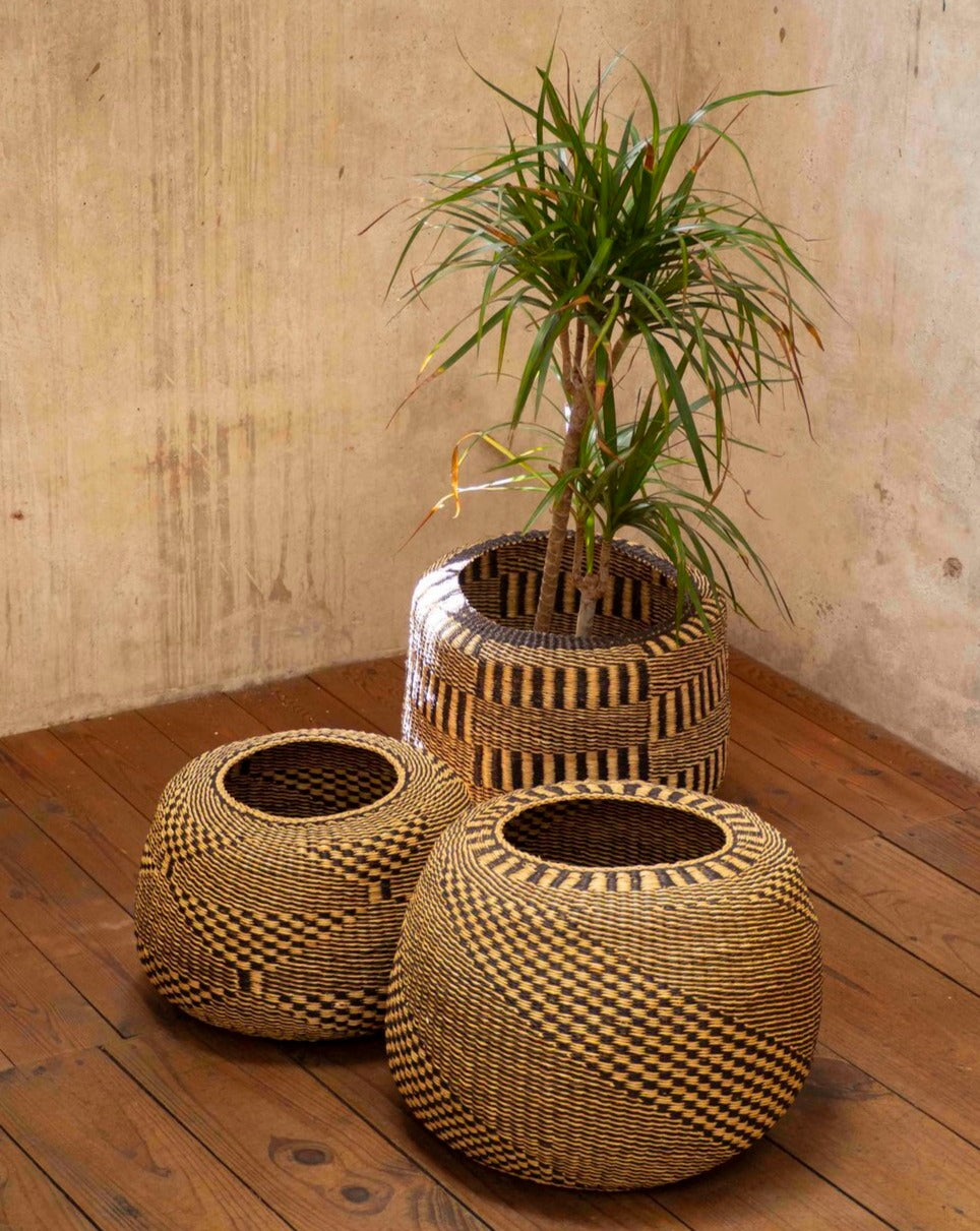 Aduco Basket set of 3 Hand-woven Aketekete