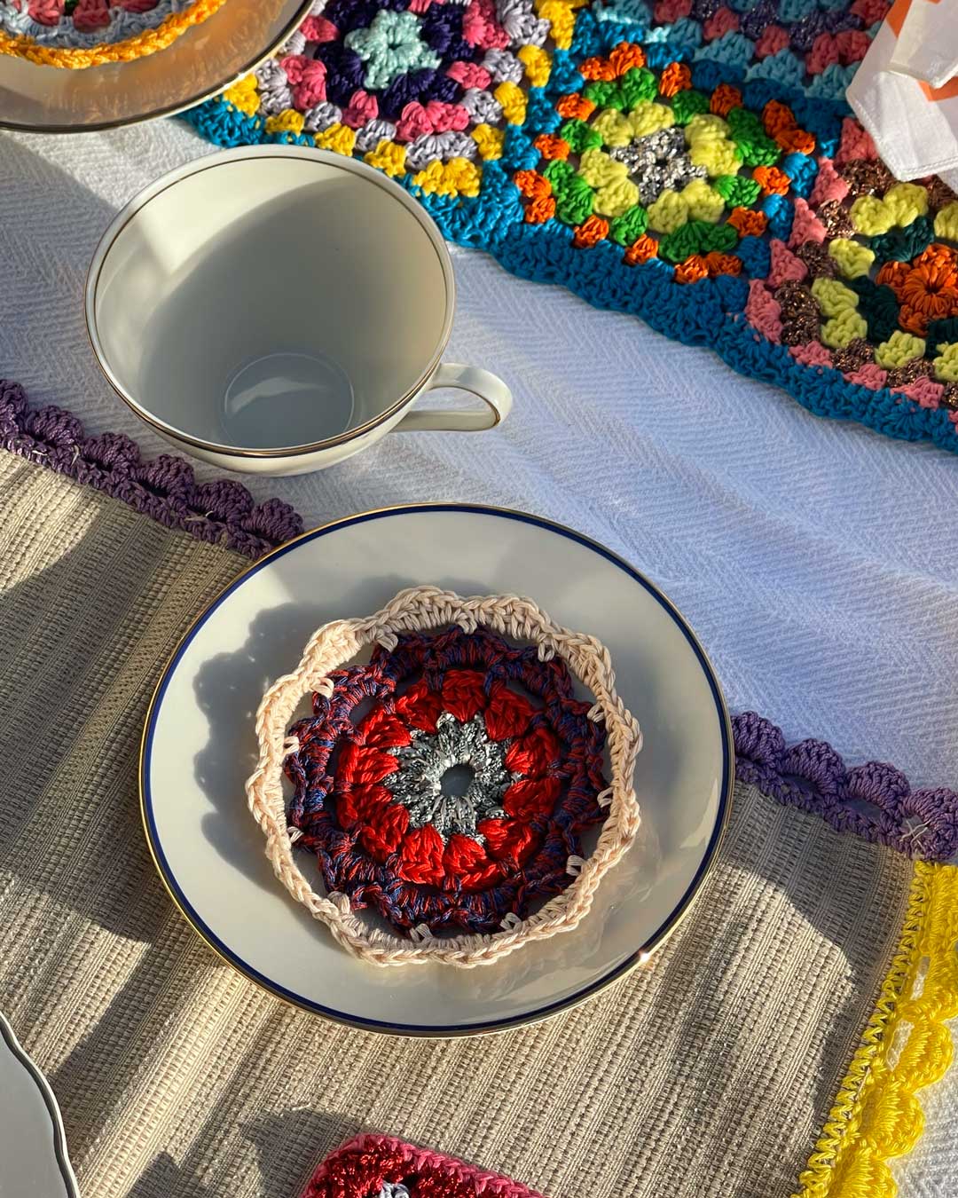 Handmade crochet coaster - Almace