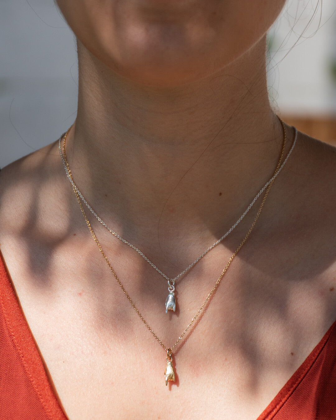 Horn hand necklace