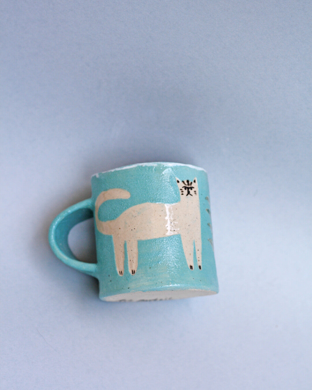 Hand-Painted Cat Mug