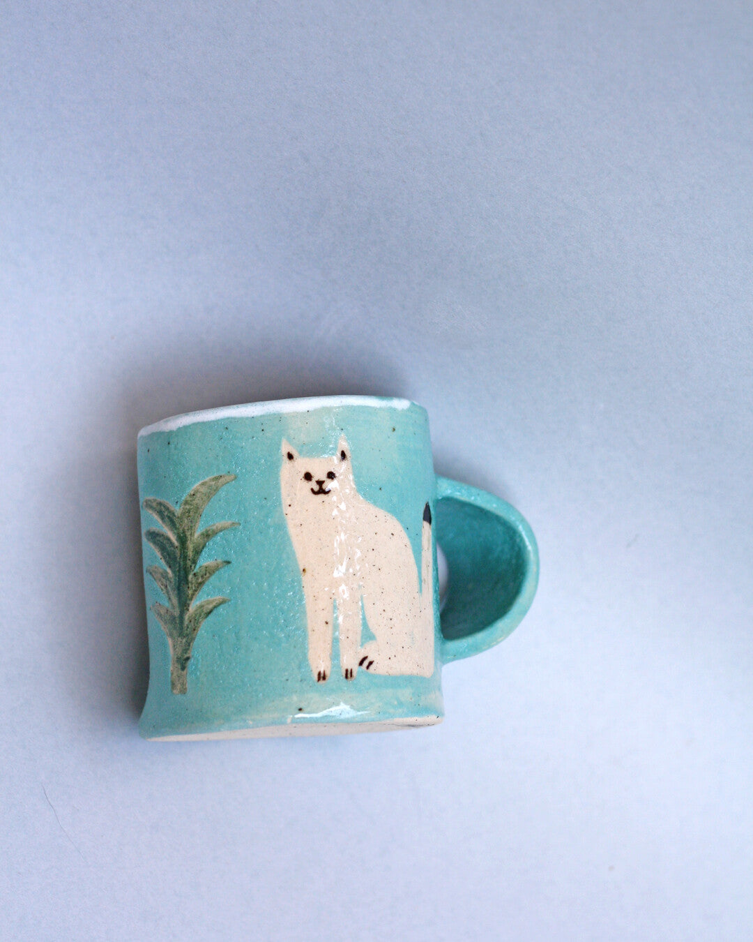 Hand-Painted Cat Mug