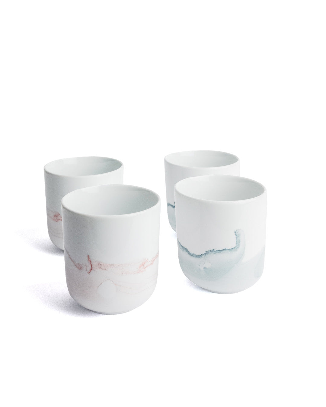 TIDE Porcelain Glazed Cup Medium MIX - Set of 4 (-20%)