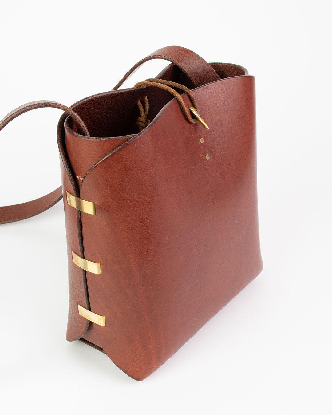 Small Cloche Brass vegetable tanned leather Anthenay
