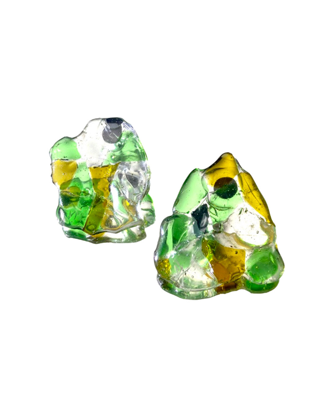 Puzzle upcycled earrings