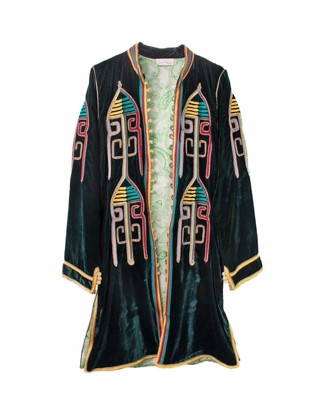 Asliah Velvet Jacket Green