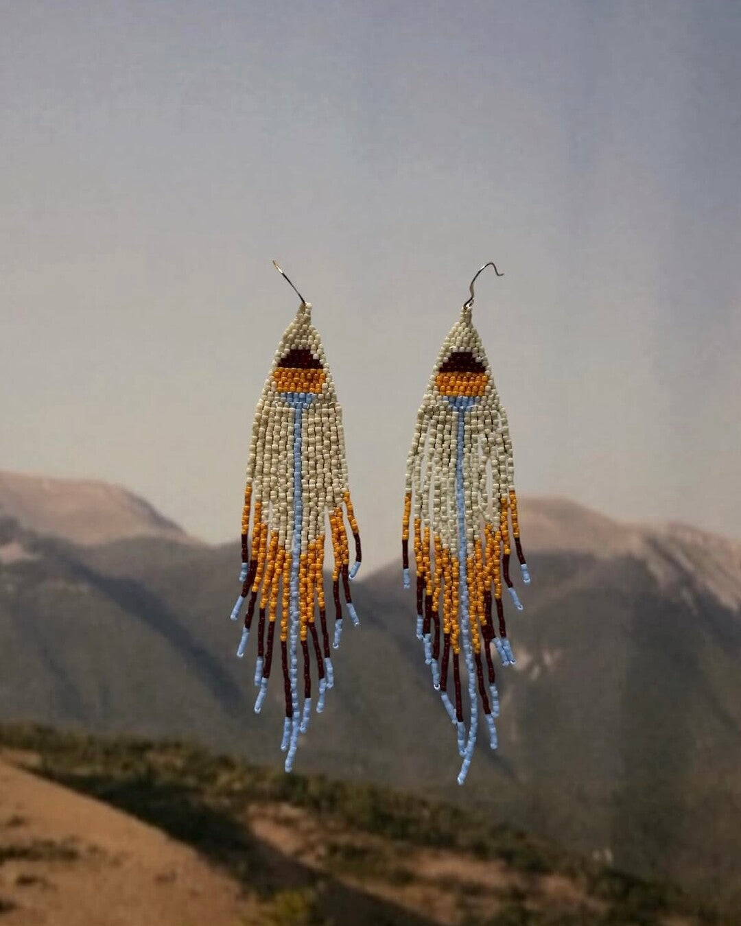 "Sunrise" beaded earrings
