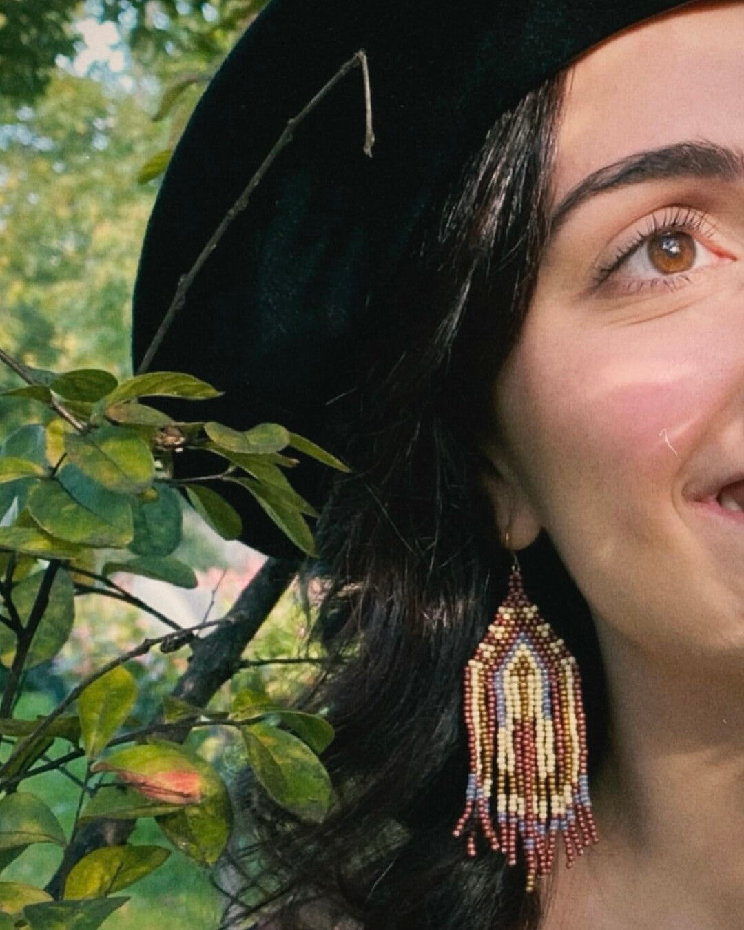 "Texas Sun" beaded earrings