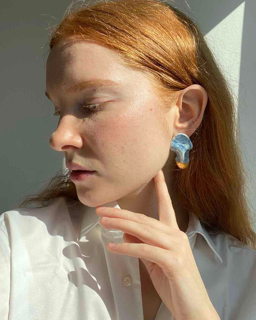 Blue June Ceramic Earrings