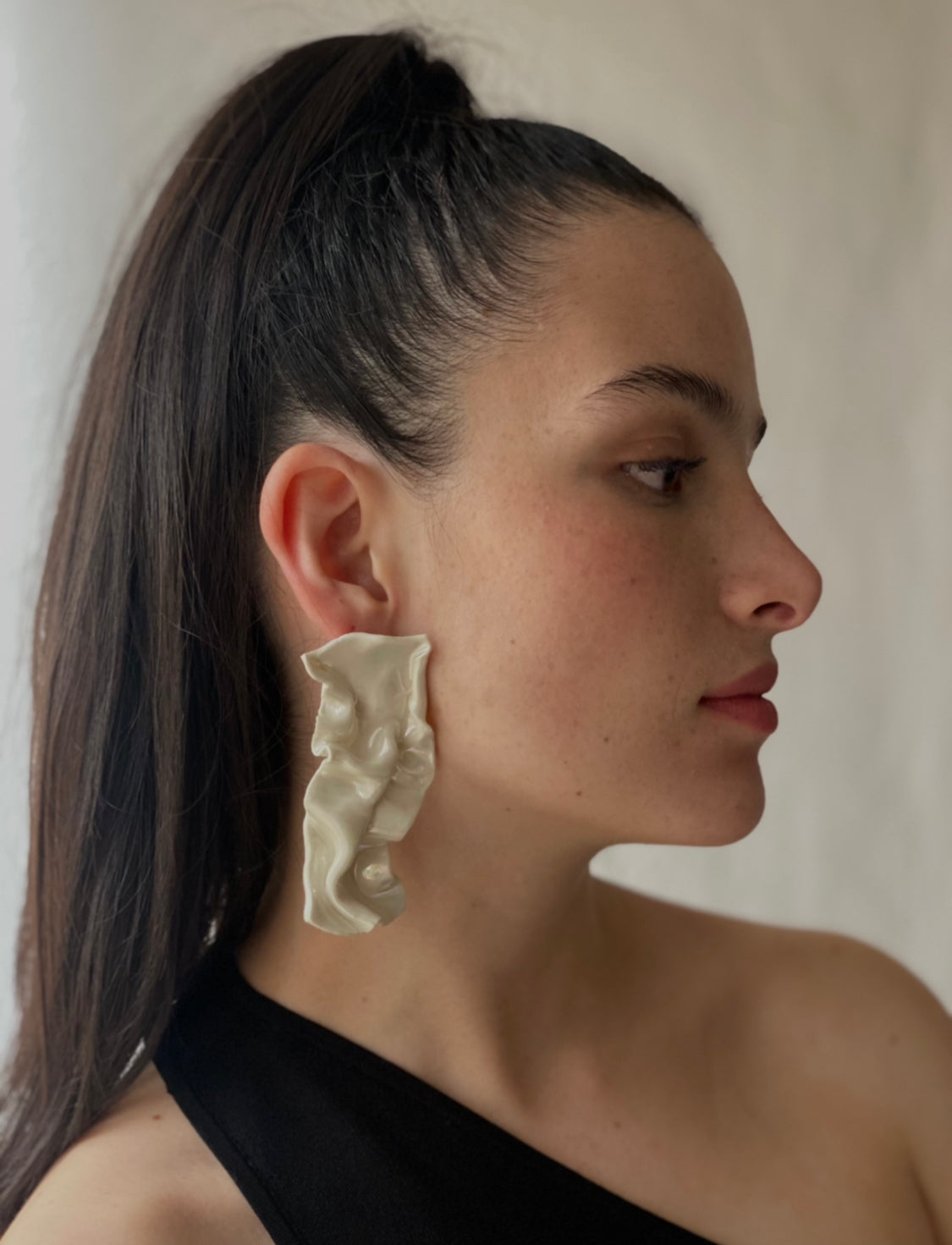 Ceramic earrings handmade handcrafted porcelain