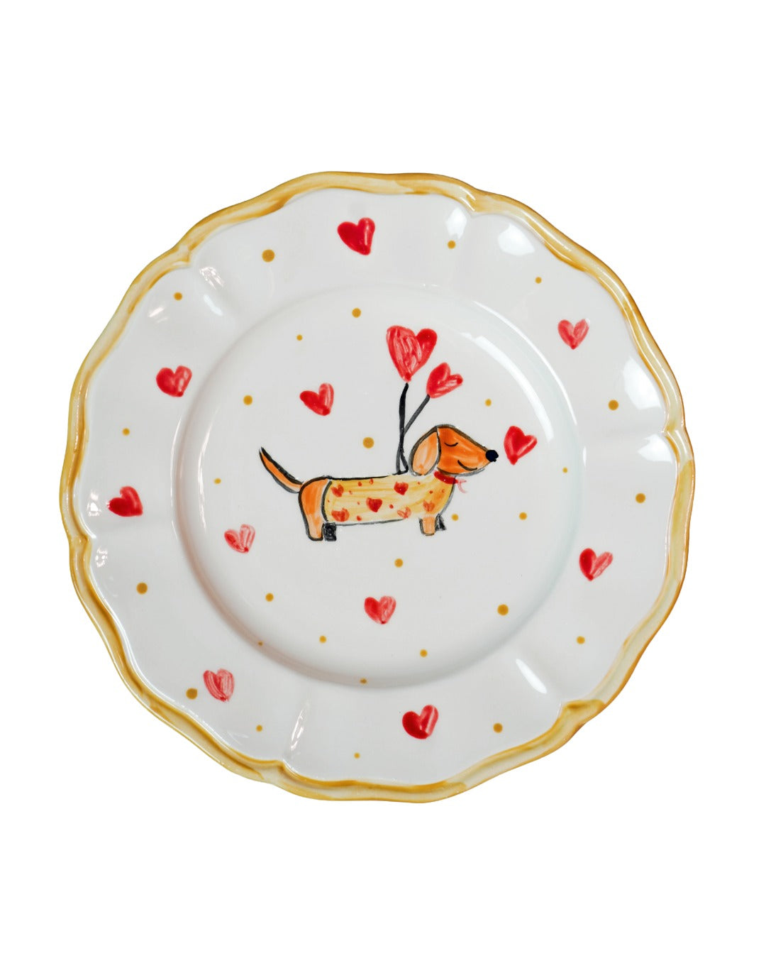 Scalloped Dachshund Set | 26 cm