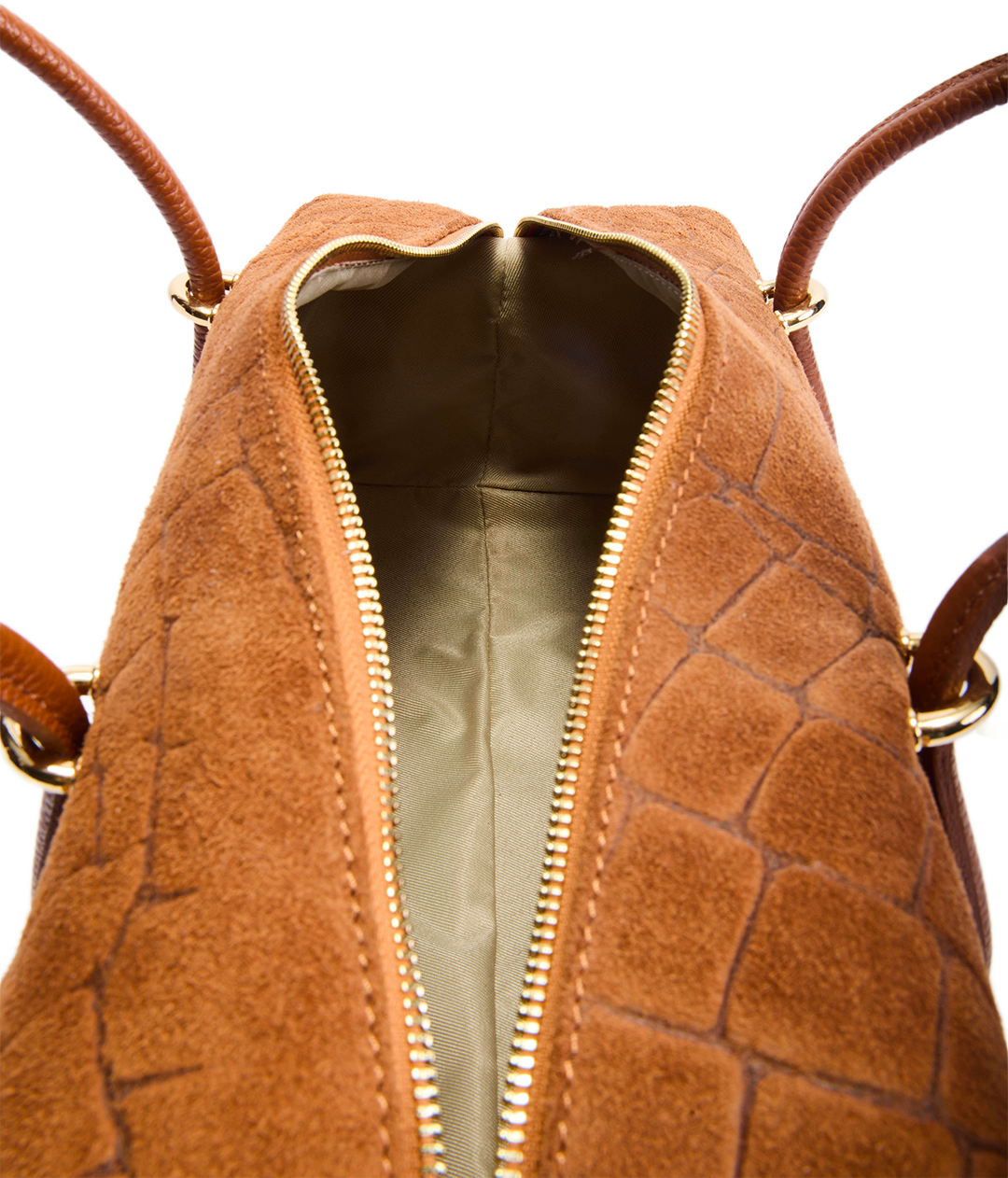 Bella Suede Bag - Caramel