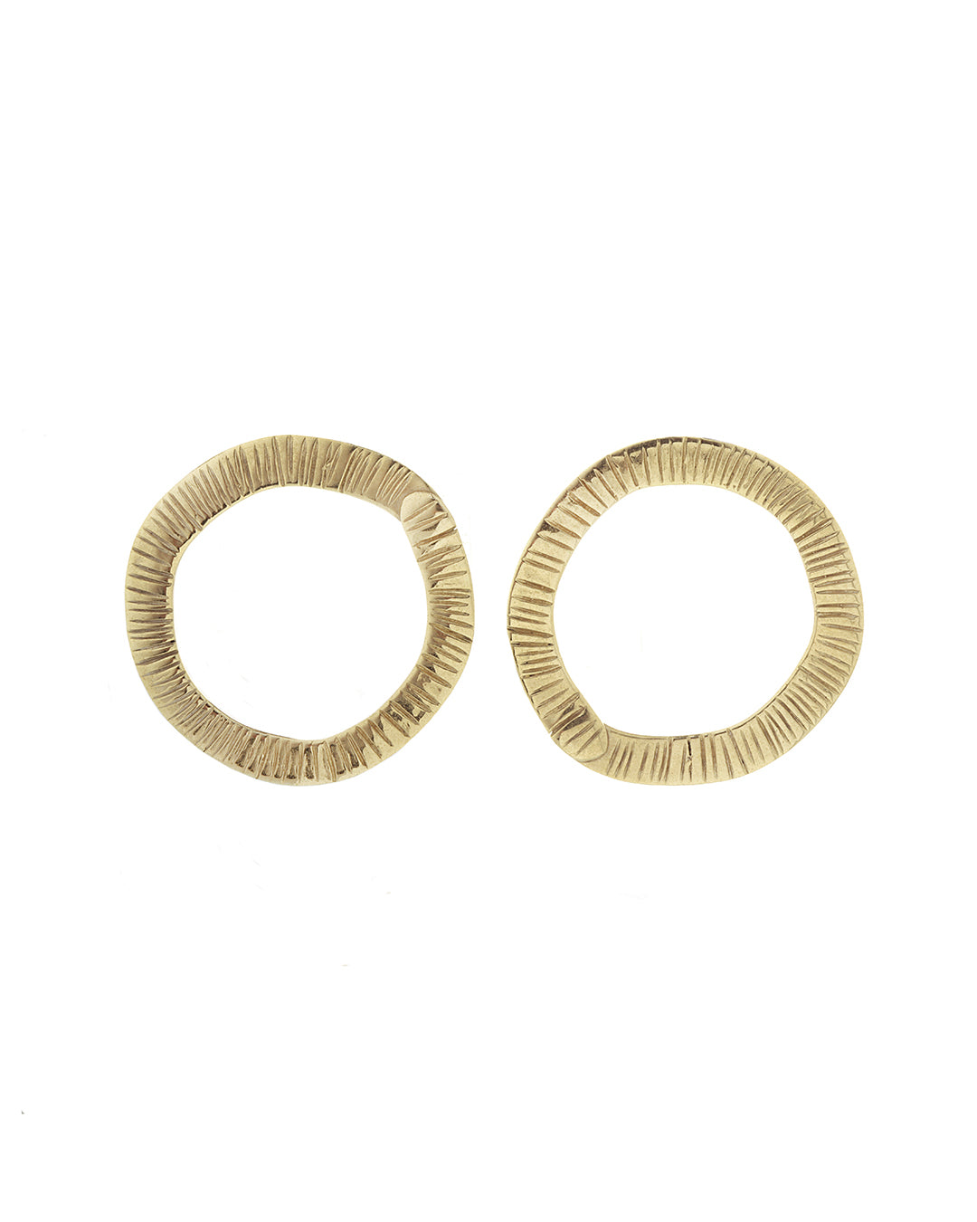 Handmade circle striped earrings - Benbar