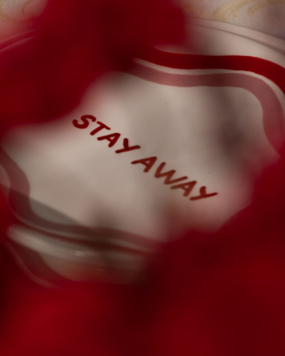 STAY AWAY dessert plate