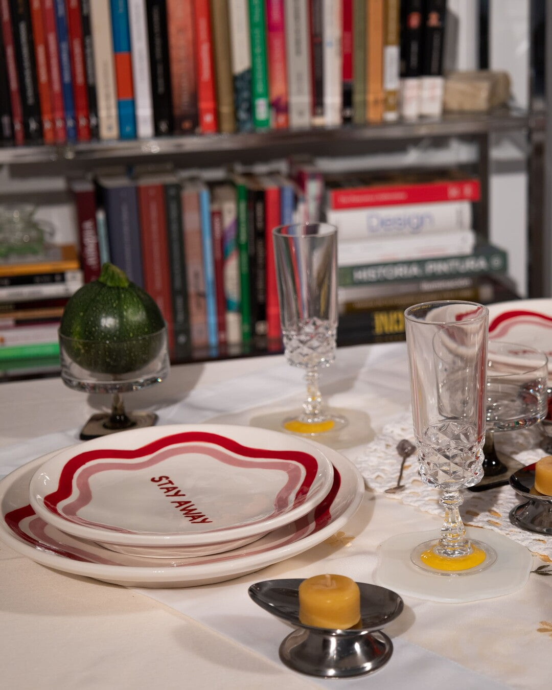 STAY AWAY dessert plate