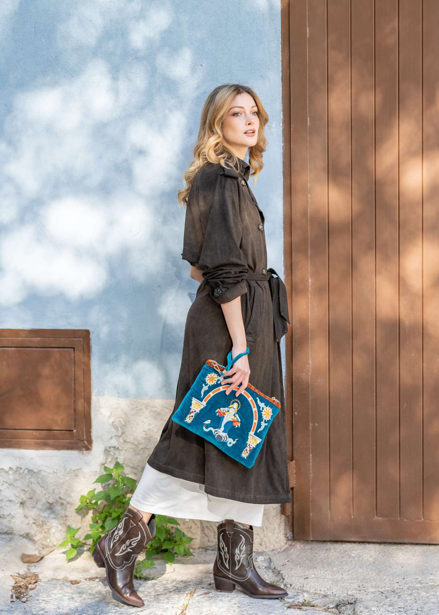 Embroidered Clutch Bag - Immacolata