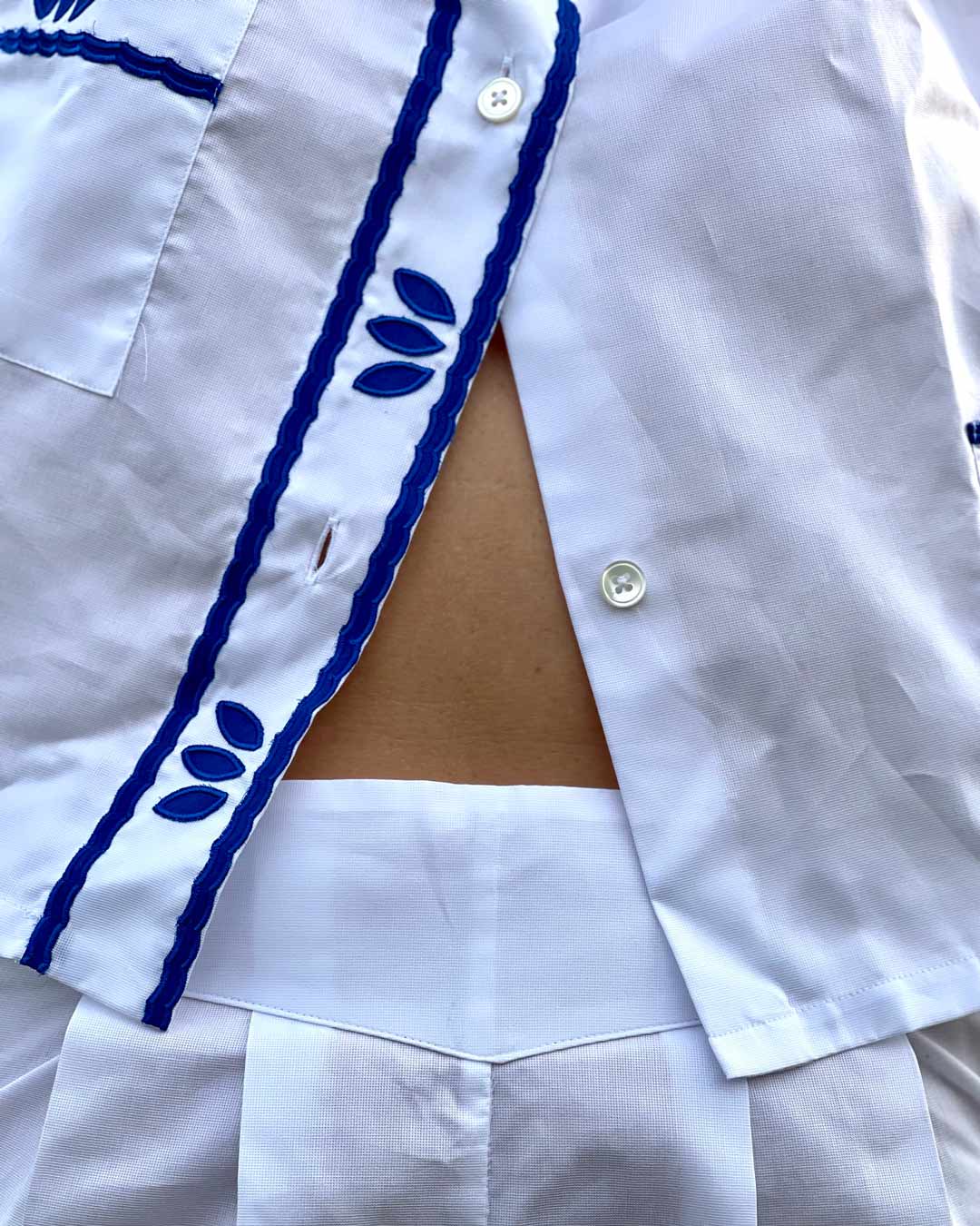 Ensemble Pyjama Luxe Brodé - Calce blanc