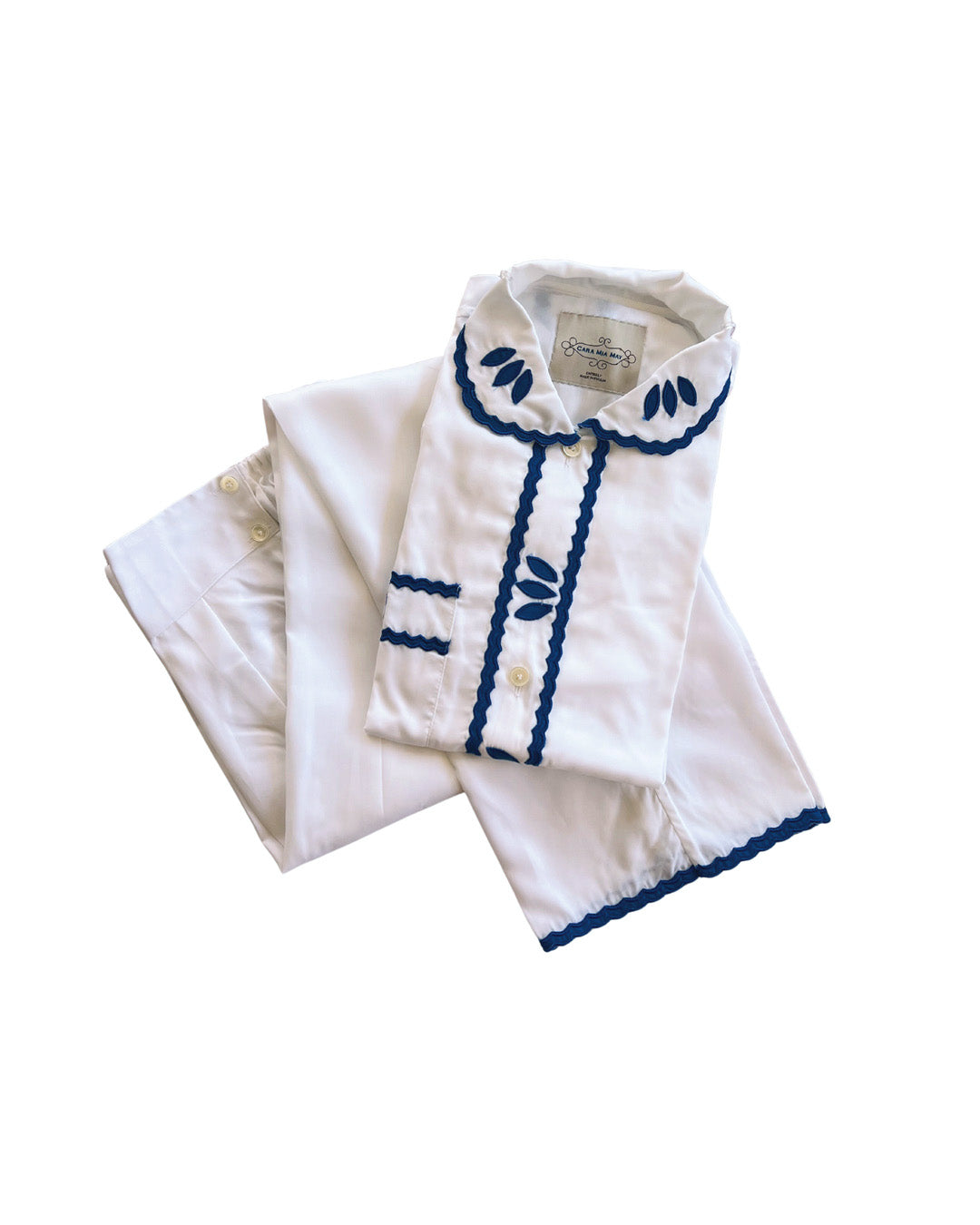 Ensemble Pyjama Luxe Brodé - Calce blanc