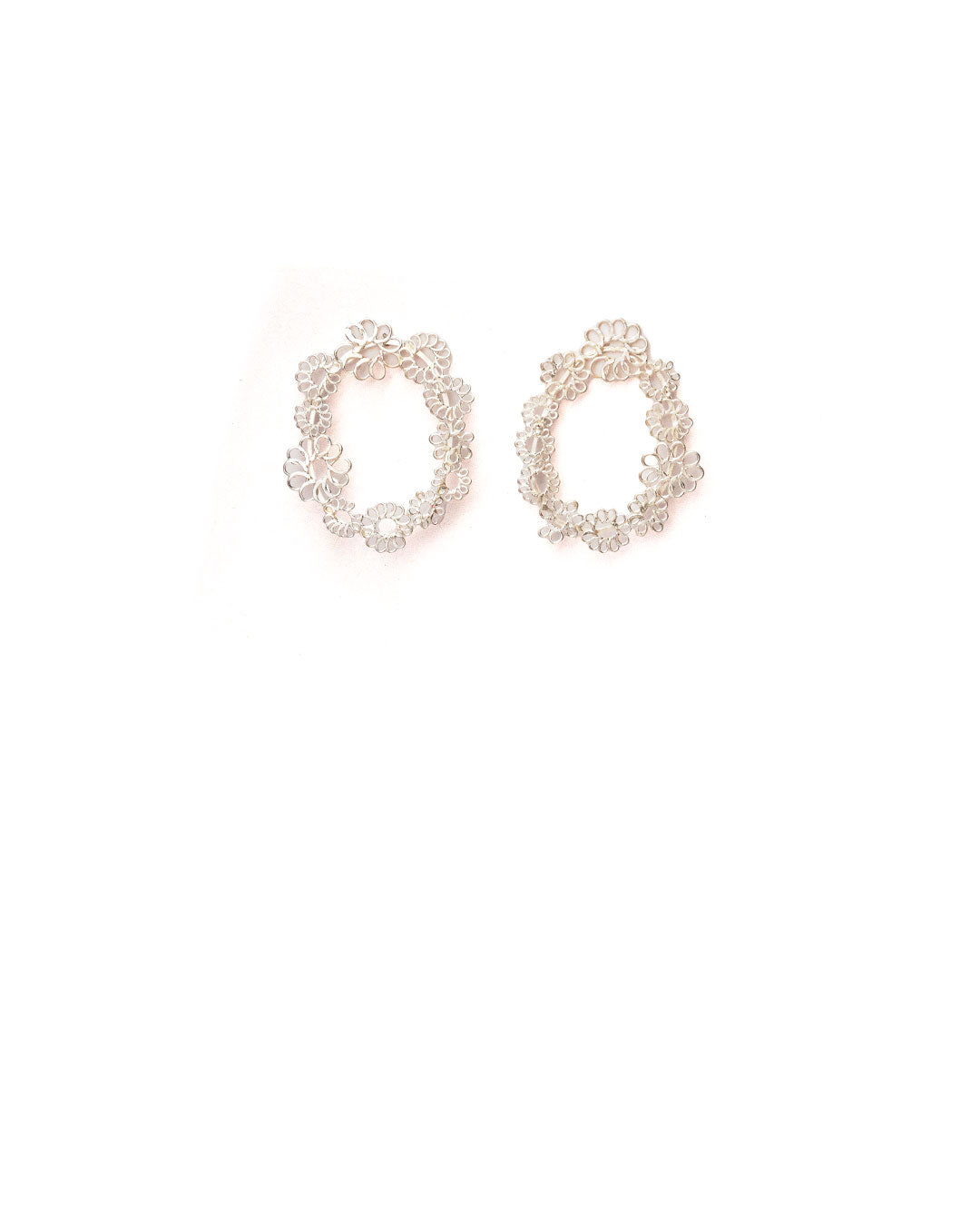 Hoop Silver Filigree Earrings - Carla Movia