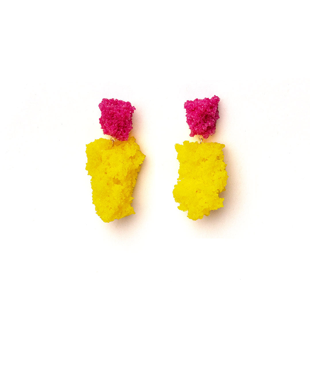 Double Sugar Earrings - Pink and yellow - Carla Movia