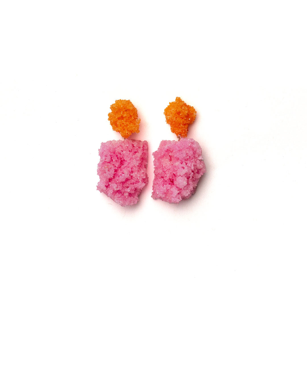 Double Sugar Earrings - Pink and orange - Carla Movia