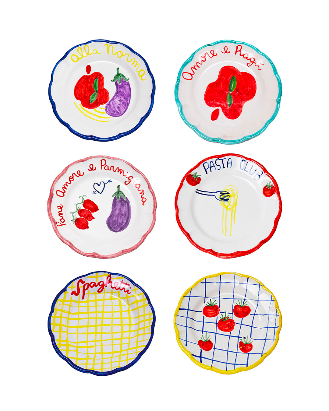 "Pasta everyday" Plates MIX - Set of 6 (-10%)