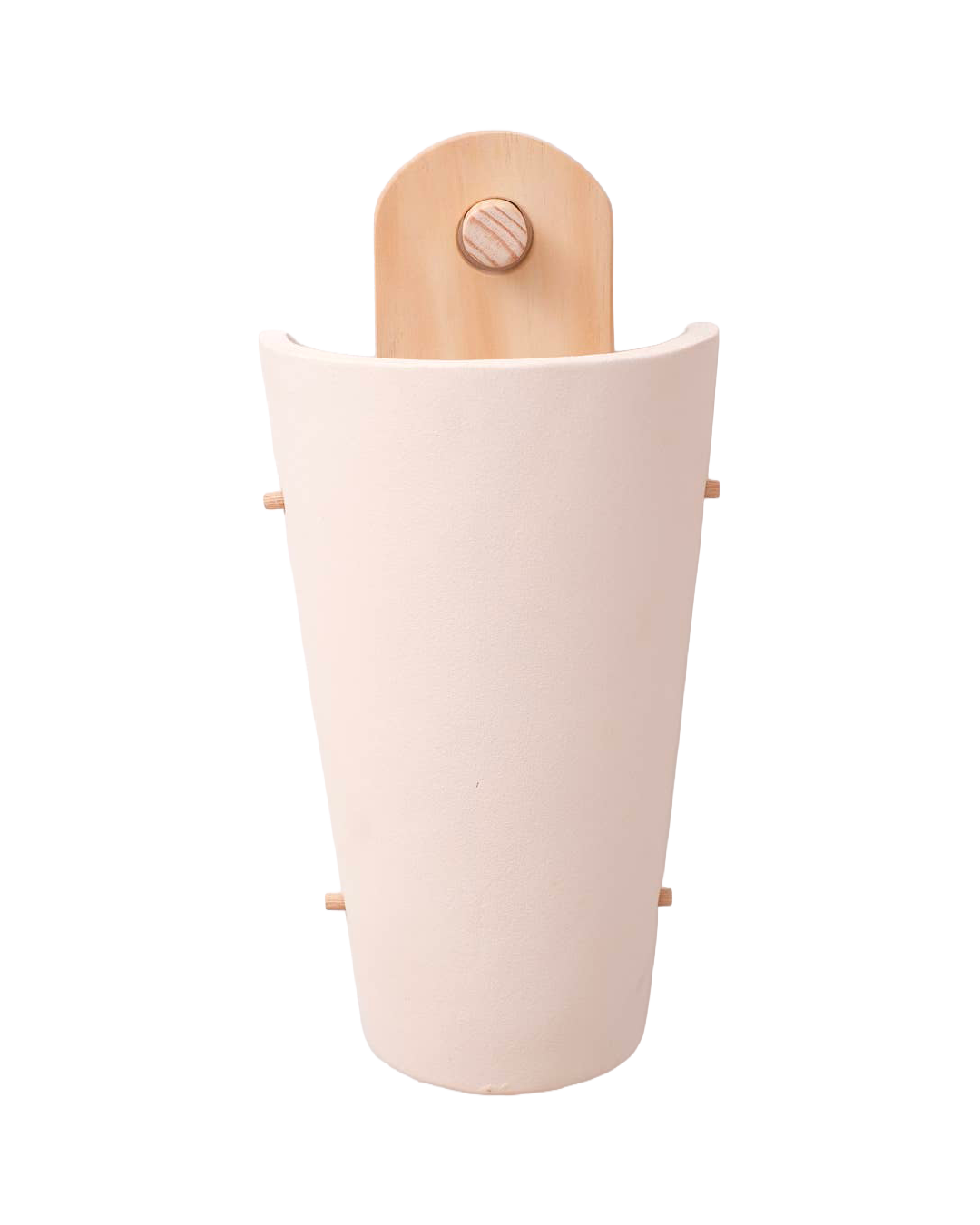 Clay & wood wall lamp