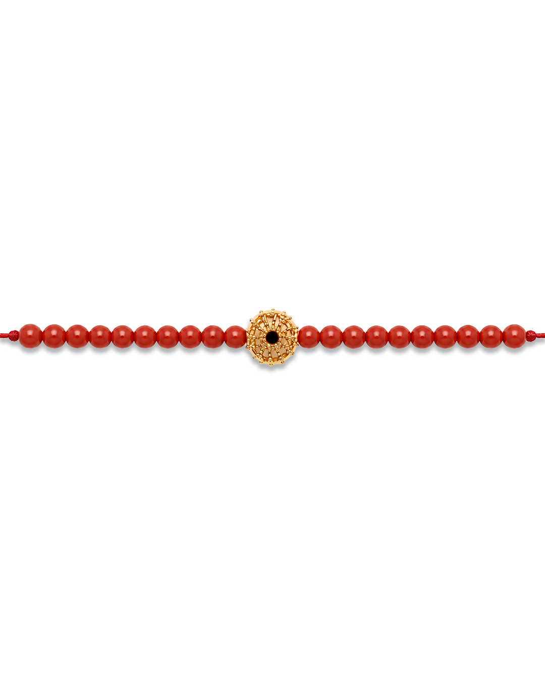 Cervoni Red Coral & Gold Bead Bracelet