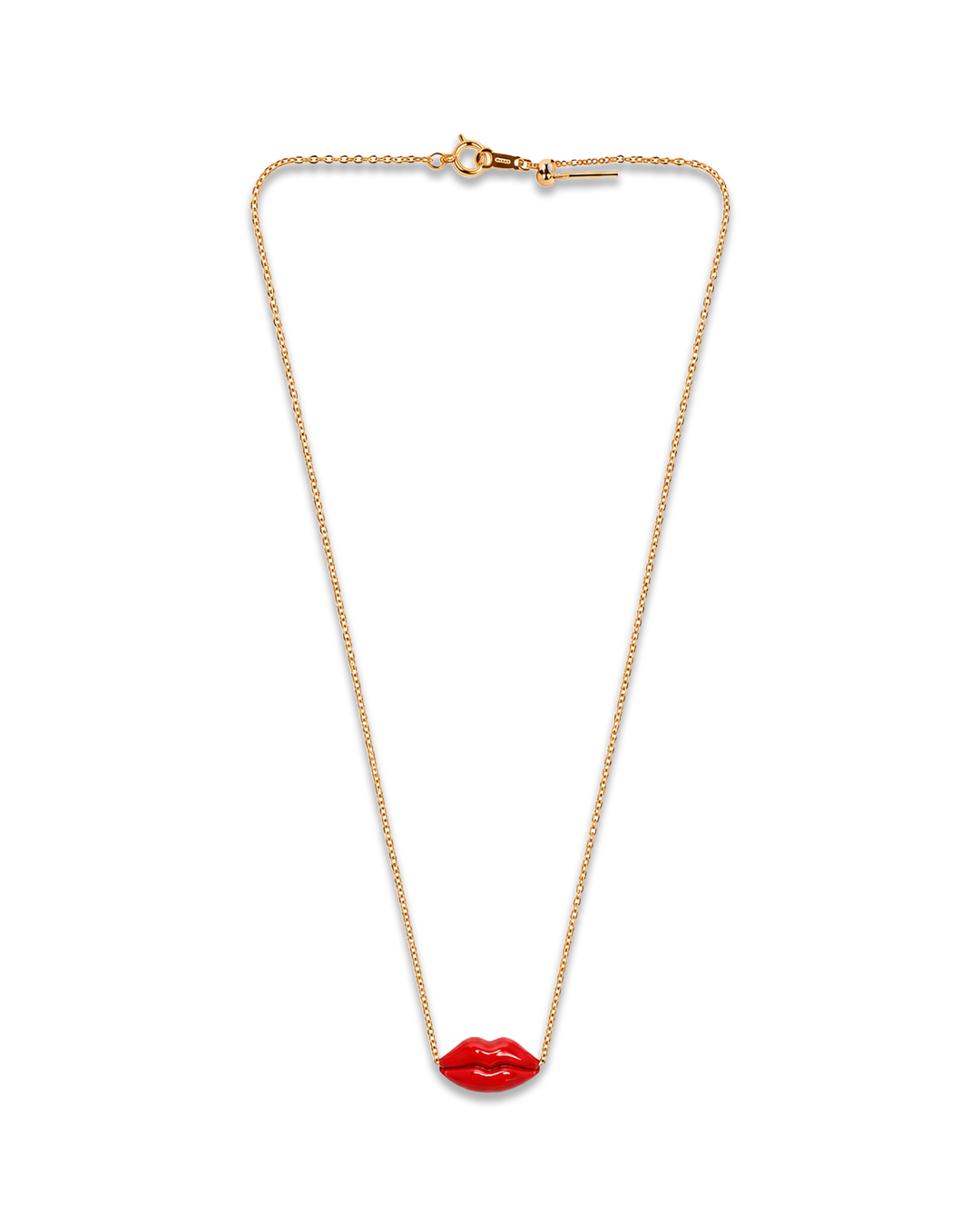 Ombra Red Coral Lips Necklace