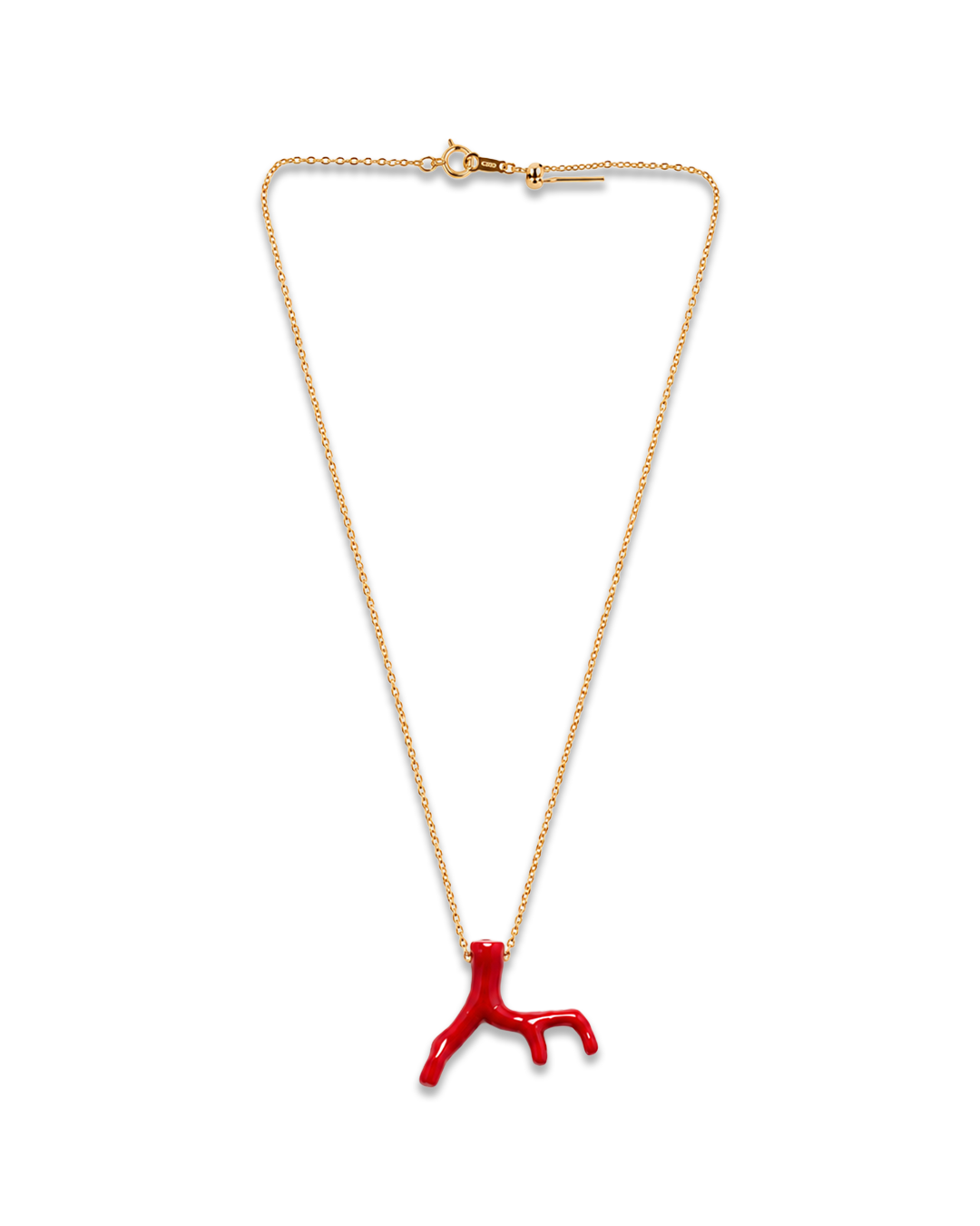 Pantelleria Red Coral Branch Necklace
