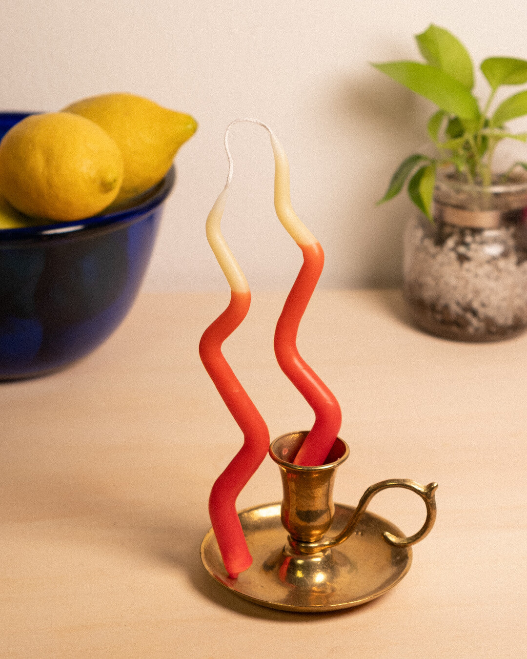 Minerva Duo - handmade stick candle