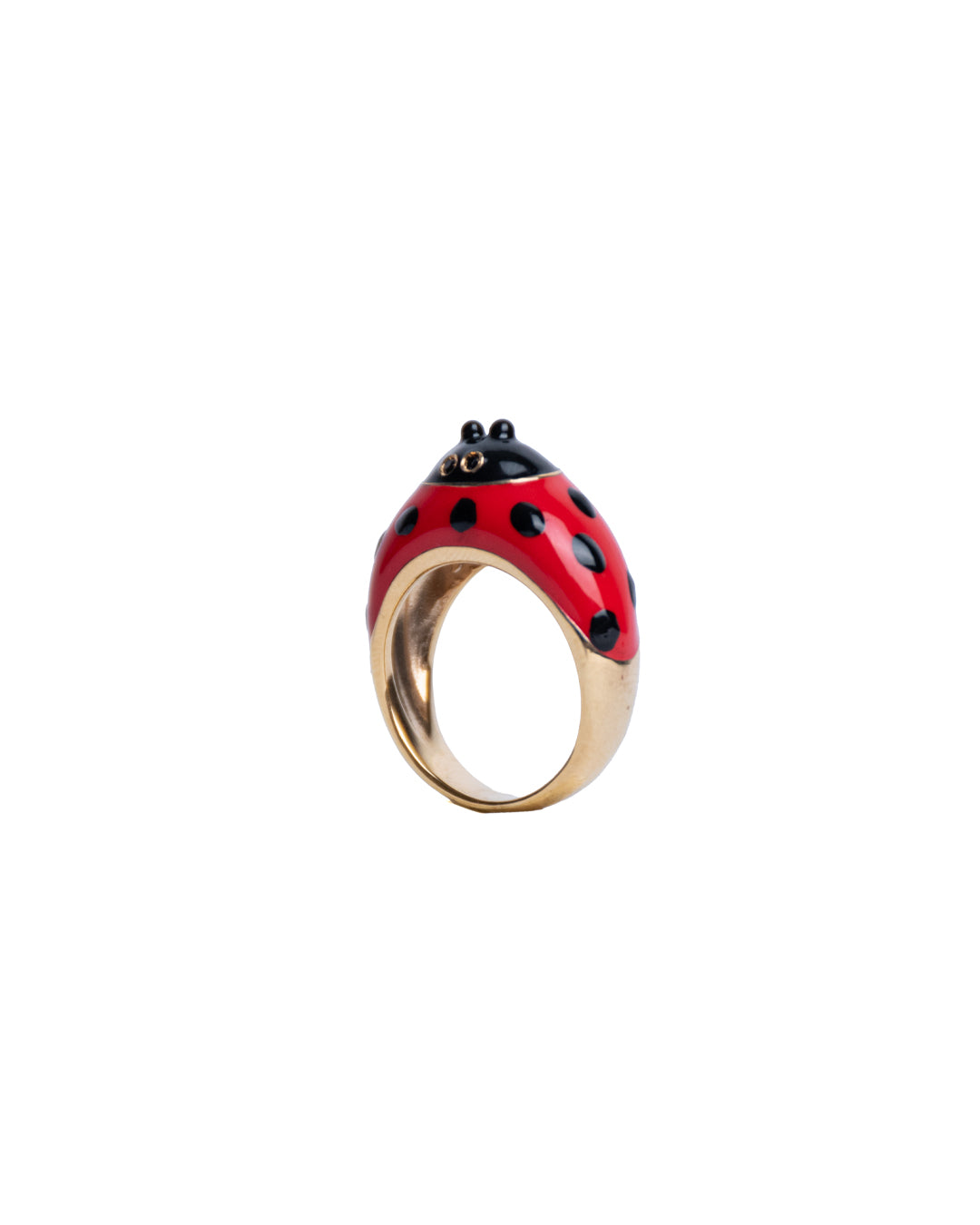 LadyBug ring bug gold handmade handcrafted