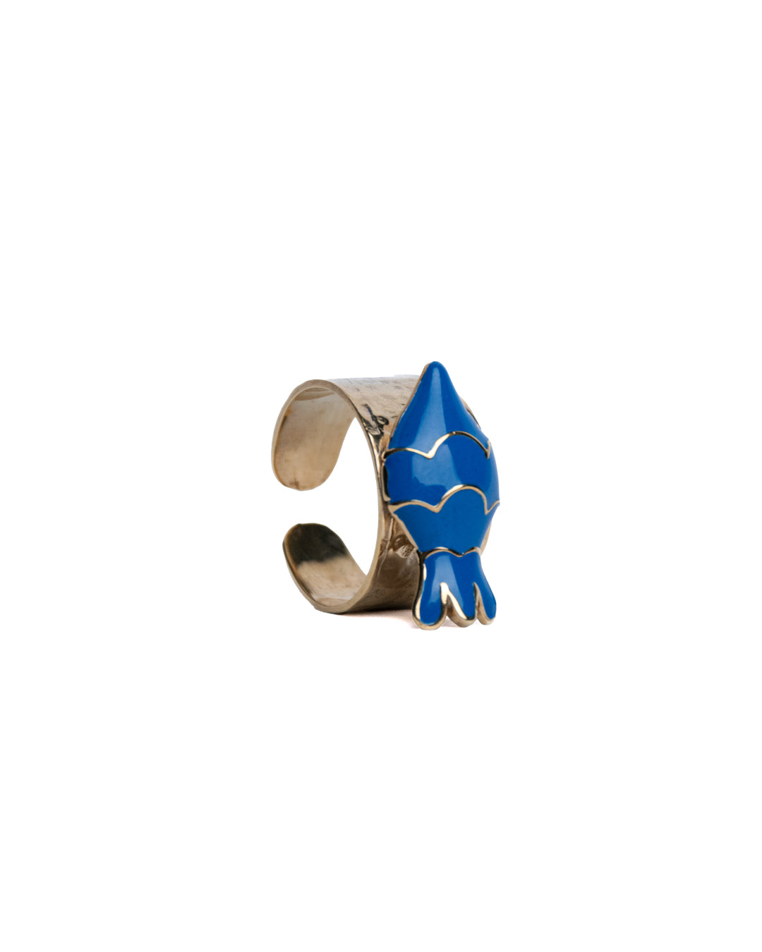 Gino Fish Ring Gold Handmade handcrafted jewelry fun colorful