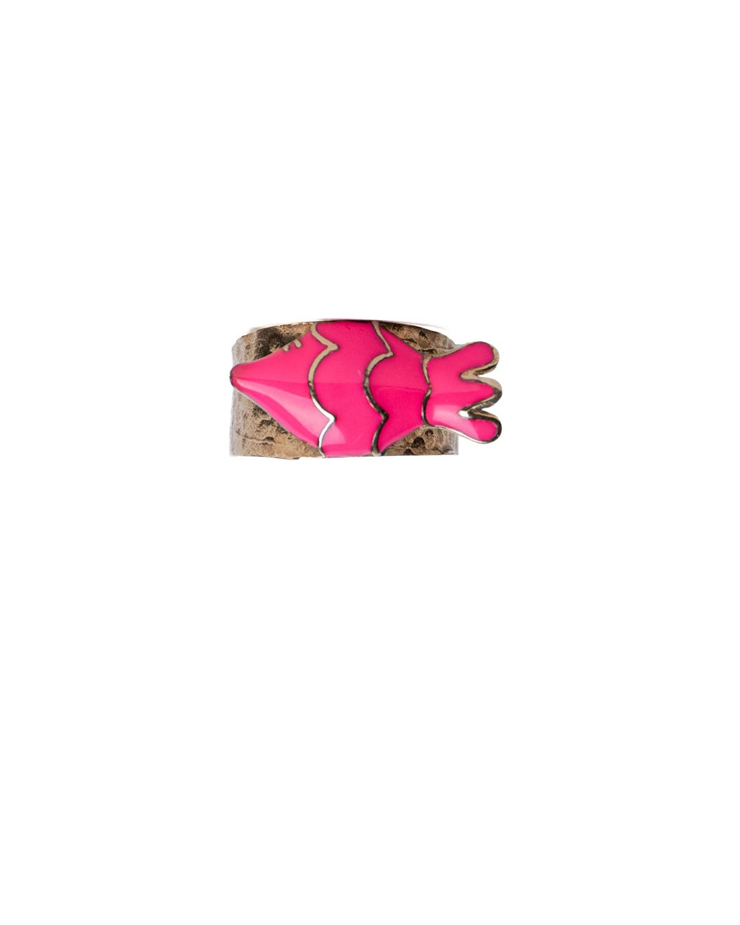 Gino Fish Ring Gold Handmade handcrafted jewelry fun colorful